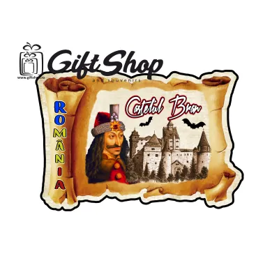 Castelul bran, vlad tepes, romania, magnet frigider  mgs143